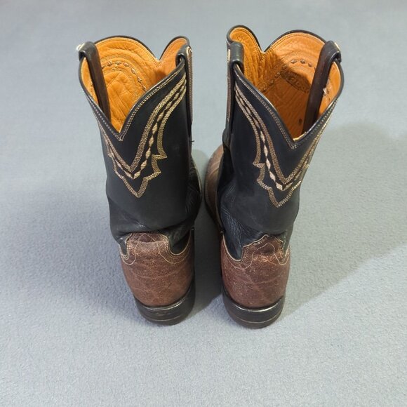 Lucchese 2000 Boots Men\'s 8.5 Brown With Black Uppers T000202 Western Cowboy main image 14